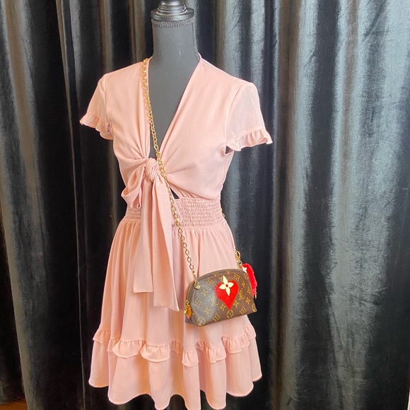 Louis Vuitton cosmetic pouch (Pochette) PM custom painted crossbody bag - Picture 15 of 15